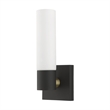 Beaumont Lane 1-Light Twist Lock Metal Single Sconce in Textured Black