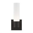 Beaumont Lane 1-Light Twist Lock Metal Single Sconce in Textured Black