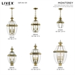 Beaumont Lane Contemporary 3 Light Antique Brass Outdoor Post Top Lantern
