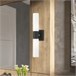 Beaumont Lane 2-Light Twist Lock Metal ADA Vanity Sconce in Textured Black