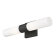 Beaumont Lane 2-Light Twist Lock Metal ADA Vanity Sconce in Textured Black