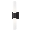 Beaumont Lane 2-Light Twist Lock Metal ADA Vanity Sconce in Textured Black