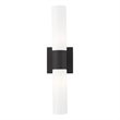 Beaumont Lane 2-Light Twist Lock Metal ADA Vanity Sconce in Textured Black
