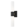 Beaumont Lane 2-Light Twist Lock Metal ADA Vanity Sconce in Textured Black