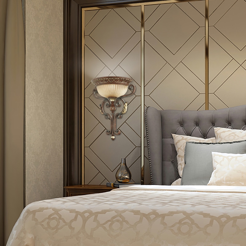 Beaumont Lane Contemporary Resin Wall Sconce in Bronze Finish
