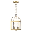 Beaumont Lane Contemporary 2 Light Antique Brass Chain Hang/Ceiling Mount