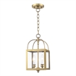 Beaumont Lane Contemporary 2 Light Antique Brass Chain Hang/Ceiling Mount