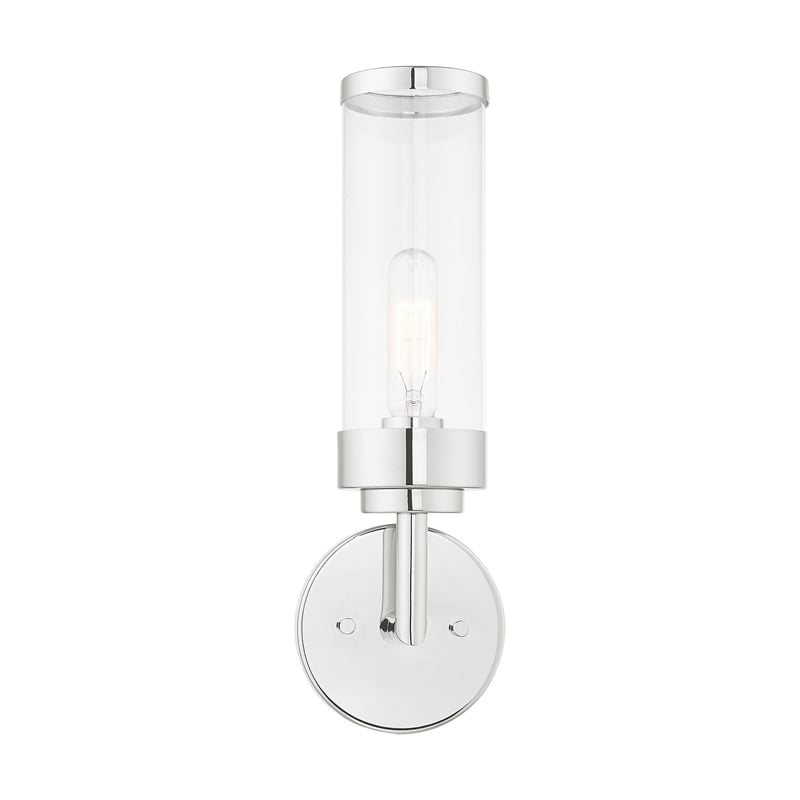 Beaumont Lane Modern 1-Light Metal ADA Wall Sconce in Polished Chrome