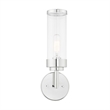 Beaumont Lane Modern 1-Light Metal ADA Wall Sconce in Polished Chrome