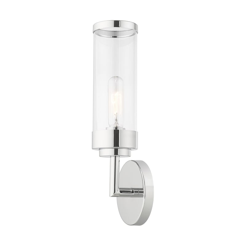 Beaumont Lane Modern 1-Light Metal ADA Wall Sconce in Polished Chrome