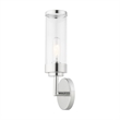 Beaumont Lane Modern 1-Light Metal ADA Wall Sconce in Polished Chrome