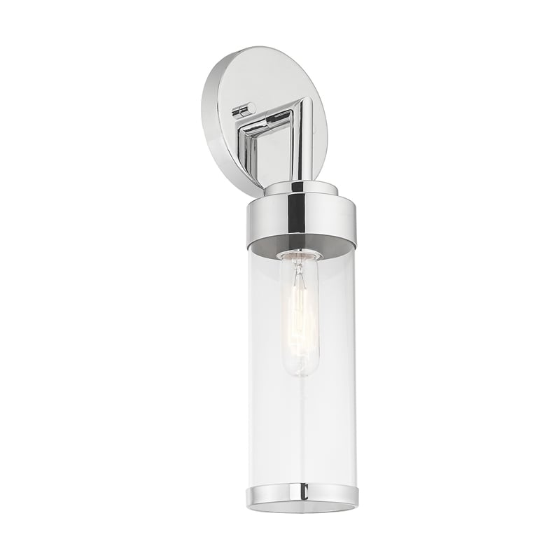Beaumont Lane Modern 1-Light Metal ADA Wall Sconce in Polished Chrome