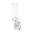 Beaumont Lane Modern 1-Light Metal ADA Wall Sconce in Polished Chrome