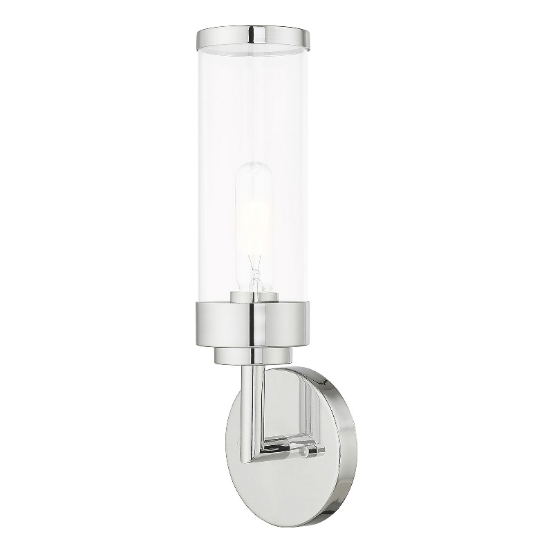 Beaumont Lane Modern 1-Light Metal ADA Wall Sconce in Polished Chrome