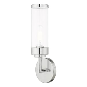 Beaumont Lane Modern 1-Light Metal ADA Wall Sconce in Polished Chrome