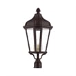 Beaumont Lane Contemporary 3 Light Outdoor Post Lantern in Bronze
