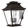 Beaumont Lane Contemporary Brass Outdoor Wall Lantern in Bronze