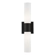 Beaumont Lane Contemporary 2-Light Twist Lock Metal ADA Vanity Sconce in Black