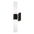 Beaumont Lane Contemporary 2-Light Twist Lock Metal ADA Vanity Sconce in Black