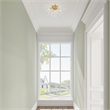 Beaumont Lane Mid-Century 4-Light Mid-Century Metal Ceiling Mount in Satin Brass