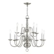Beaumont Lane Contemporary 12 Light Brushed Nickel Chandelier