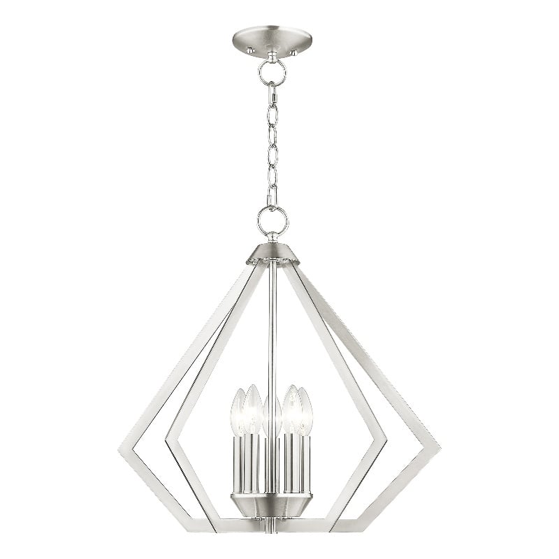 Beaumont Lane Contemporary 5-Light Metal Chandelier in Brushed Nickel