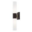 Beaumont Lane Contemporary 2-Light Twist Lock Metal ADA Vanity Sconce in Bronze