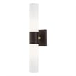Beaumont Lane Contemporary 2-Light Twist Lock Metal ADA Vanity Sconce in Bronze