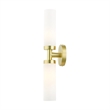 Beaumont Lane 2-Light Glass & Metal ADA Vanity Sconce in Satin Brass