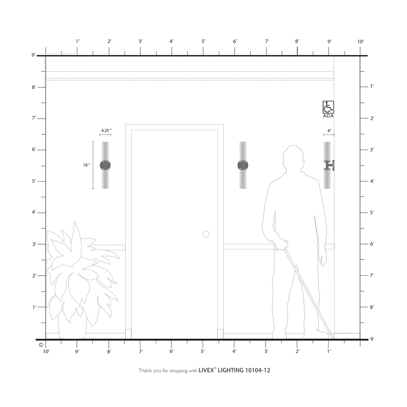 Beaumont Lane 2-Light Glass & Metal ADA Vanity Sconce in Satin Brass