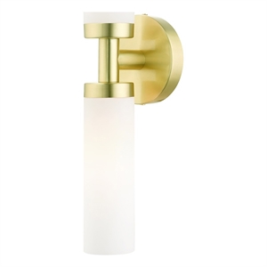 Beaumont Lane 2-Light Glass & Metal ADA Vanity Sconce in Satin Brass