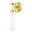 Beaumont Lane 2-Light Glass & Metal ADA Vanity Sconce in Satin Brass
