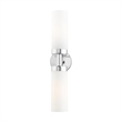 Beaumont Lane 2-Light Glass/Metal ADA Vanity Sconce in Polished Chrome