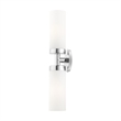 Beaumont Lane 2-Light Glass/Metal ADA Vanity Sconce in Polished Chrome