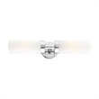 Beaumont Lane 2-Light Glass/Metal ADA Vanity Sconce in Polished Chrome