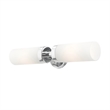 Beaumont Lane 2-Light Glass/Metal ADA Vanity Sconce in Polished Chrome