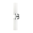 Beaumont Lane 2-Light Glass/Metal ADA Vanity Sconce in Polished Chrome