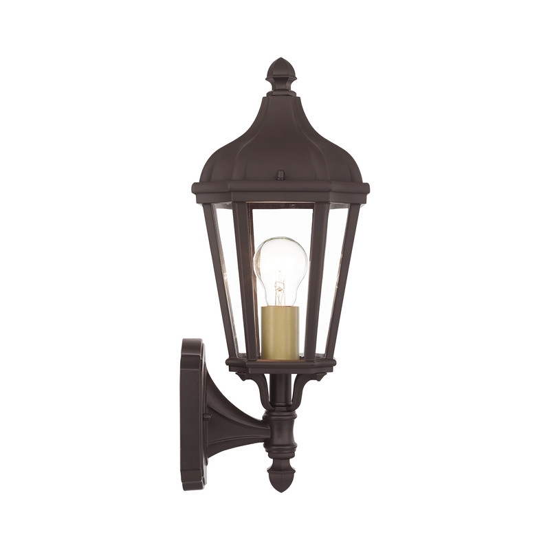 Beaumont Lane Contemporary Aluminum Outdoor Wall Lantern in Bronze