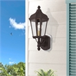 Beaumont Lane Contemporary Aluminum Outdoor Wall Lantern in Bronze