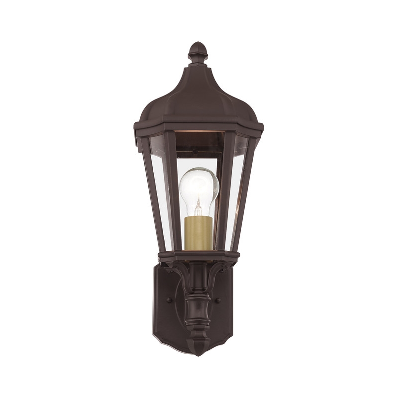 Beaumont Lane Contemporary Aluminum Outdoor Wall Lantern in Bronze