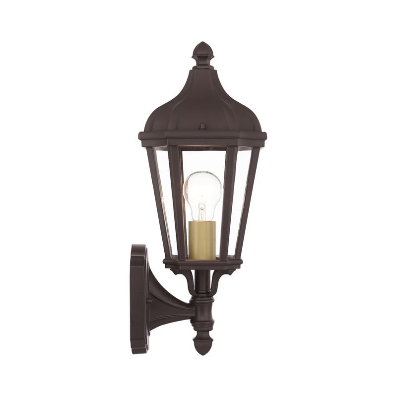Beaumont Lane Contemporary Aluminum Outdoor Wall Lantern in Bronze