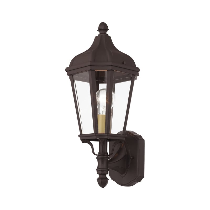 Beaumont Lane Contemporary Aluminum Outdoor Wall Lantern in Bronze