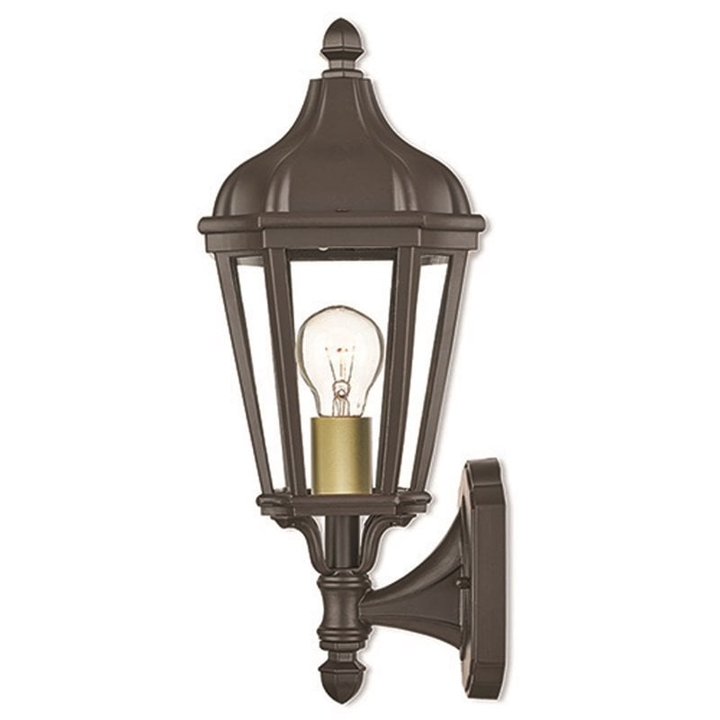 Beaumont Lane Contemporary Aluminum Outdoor Wall Lantern in Bronze