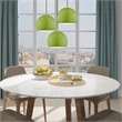 Beaumont Lane Modern 1-Light Metal Single Pendant with Shade in Apple Green