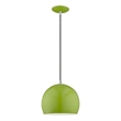 Beaumont Lane Modern 1-Light Metal Single Pendant with Shade in Apple Green