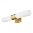 Beaumont Lane 2-Light Twist Lock Metal Vanity Lighting in Satin Brass