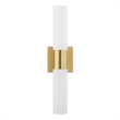 Beaumont Lane 2-Light Twist Lock Metal Vanity Lighting in Satin Brass