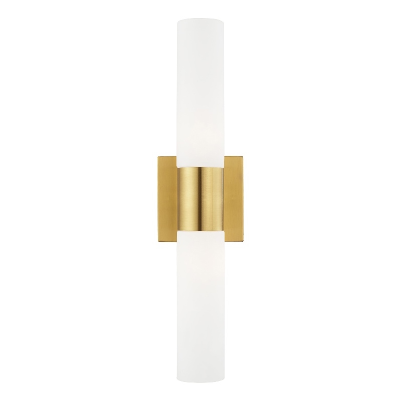 Beaumont Lane 2-Light Twist Lock Metal Vanity Lighting in Satin Brass