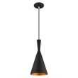 Beaumont Lane Contemporary 1-Light Metal Single Pendant in Black