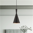 Beaumont Lane Contemporary 1-Light Metal Single Pendant in Black